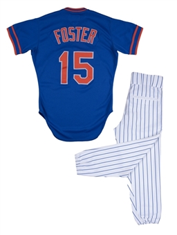 1982 George Foster New York Mets Game Used Uniform - Road Alternate Jersey & Home Pants 